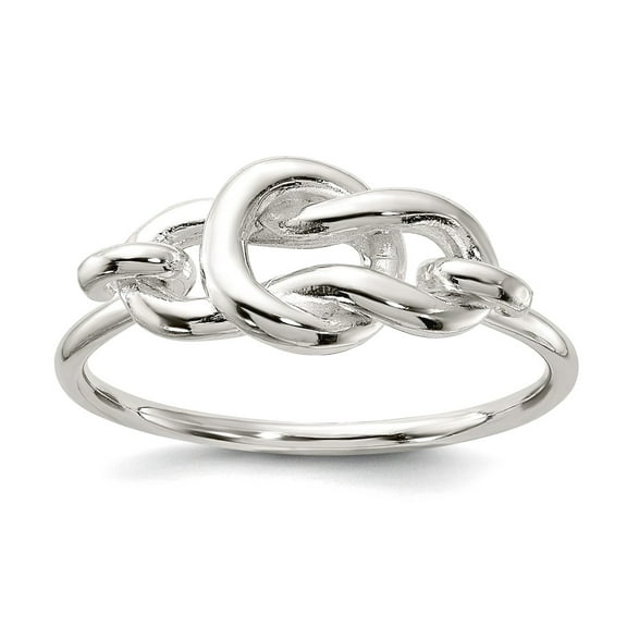 925 Sterling Silver Polished Fancy Knot Ring Size 7 1.4mm Wide Ring for Women - 2.5 Grams