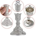 thumbnail image 4 of ABCISI Candle Stick Holders Set, 2PCS Brass Taper Candle Holders, Vintage Metal Pillar Candlestick Holders,Elegant Candle Stand Candelabra for Dining Table Centerpieces Wedding Home Decoration Silver, 4 of 14