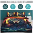 thumbnail image 6 of Colorful Lone Wolf Bedding Sets Twin Duvet Cover 3 Piece Cute Bed Set for Boys Girls Kid, 6 of 6