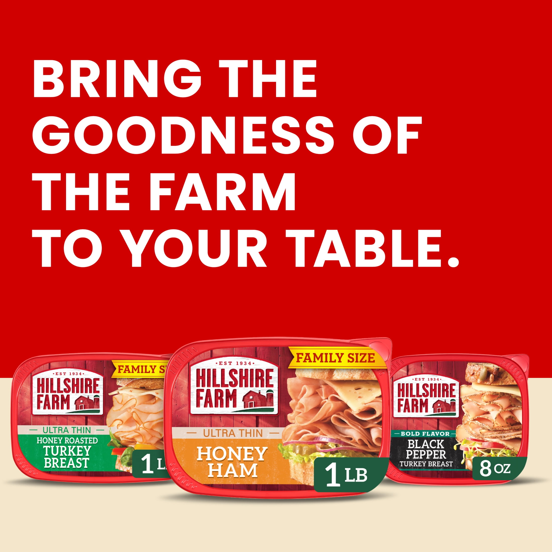 Hillshire Farm Ultra Thin Honey Ham Lunchmeat, 16 oz Plastic Tub, Refrigerated