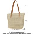 thumbnail image 5 of Kukuzhu Womens Large Straw Beach Tote Bag Handmade Woven Shoulder Bag Handbag Purse for Summer, 5 of 6