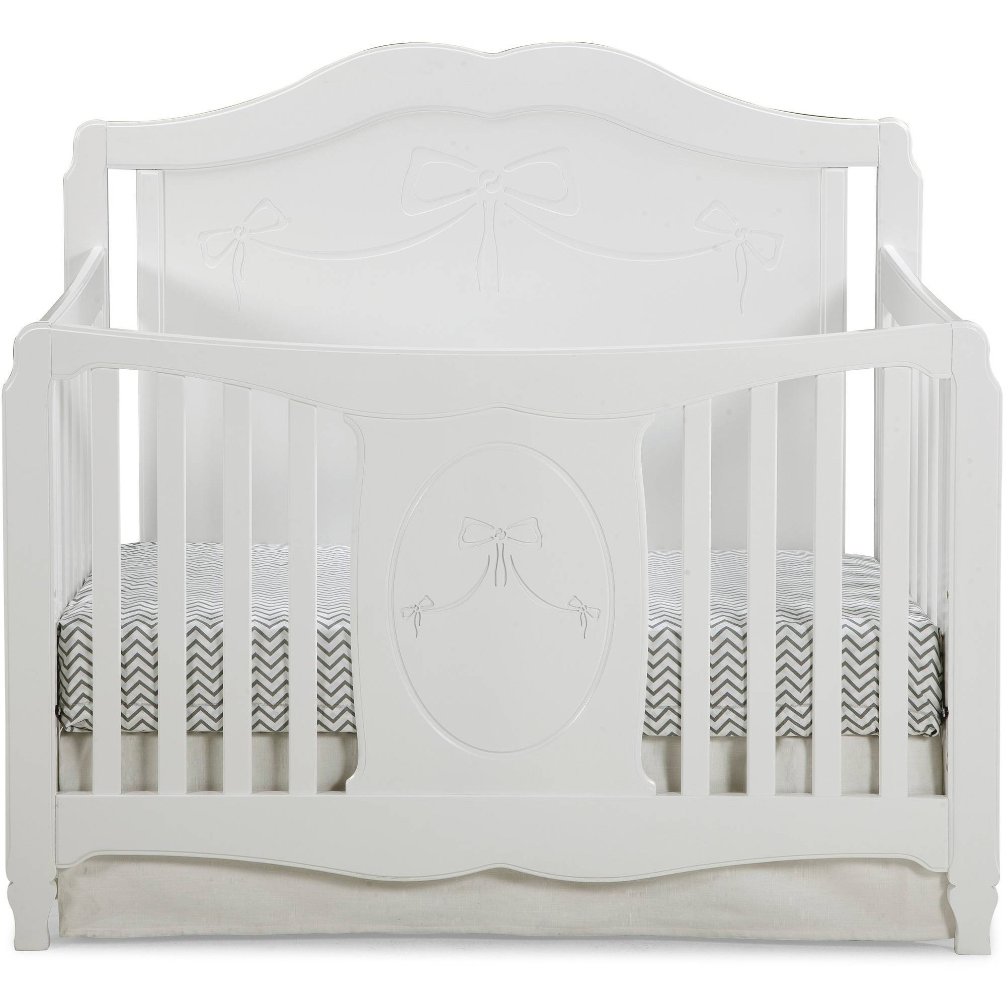 Storkcraft Princess 4 In 1 Convertible Baby Crib White Walmart