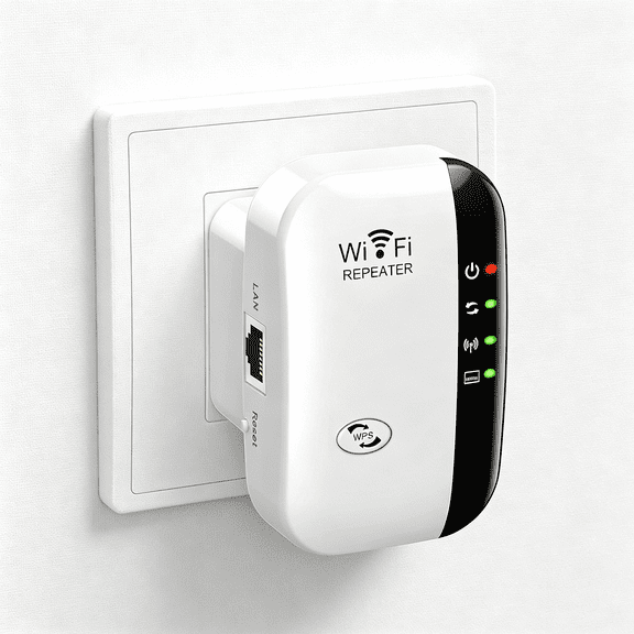 GJX Wifi Extender,Wifi Signal Booster Up to 5000Sq.Ft&50 Devices,Internet Extender,Wireless Internet Repeater,Long Range Amplifier with Ethernet Port,1-Key Setup,Access Point,Alexa Compatible
