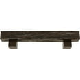 thumbnail image 2 of Ekena Millwork 4"H x 8"D x 48"W Riverwood Faux Wood Fireplace Mantel Kit w/ Alamo Corbels, Burnished Mahogany, 2 of 10