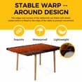 thumbnail image 4 of Orange Geometric Table Cloths for 3 Foot Rectangle Tables, Ombre Modern Abstract Art Patio Waterproof Elastic Fitted Tablecloths, Washable Rectangular Table Cover for Camping, 4 of 8