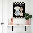 thumbnail image 4 of Canvas Wall Art Farmhouse Chef Canvas Art Print Gnome Cake Dessert Maker Black White Plaid Pictures Wall Decor for Living Room Bedroom Artwork Decorations Stretched Framed Ready to Hang 8"x10", 4 of 9