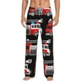 thumbnail image 2 of Lsque Fire and Rescue Truck Print Men's Pajama Pants, Lounge Pant - Comfortable Home Wear,Elastic Waistband, Stylish Design-Medium, 2 of 9