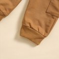 thumbnail image 5 of Zuwimk Baby Boys' Girls And Toddler Rib Hoodie Long Sleeve Top and Pants, 2 Piece Outfit Fall Set(T034-Brown), 5 of 9