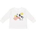 thumbnail image 3 of Inktastic Fun Farm Animals Cow, Pig, Chick Boys or Girls Long Sleeve Toddler T-Shirt, 3 of 5