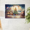 thumbnail image 2 of Merry Christmas Rhodesian Ridgeback Santa Hat Xmas Tree Winter Holiday Horizontal Matte Canvas Poster Ridgebacks Dog Lover Gifts Wall Art Home Decor - 01013, 2 of 5