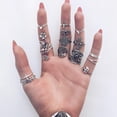 thumbnail image 2 of 1 set 14pcs bohemia retro anillos dedo aleación de la vendimia anillos de dedo (plata), 2 of 6