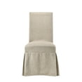 thumbnail image 6 of Acme Faustine Side Chair in Tan Fabric and Salvaged Light Oak Finish Indoor Dining Chairs, 6 of 6