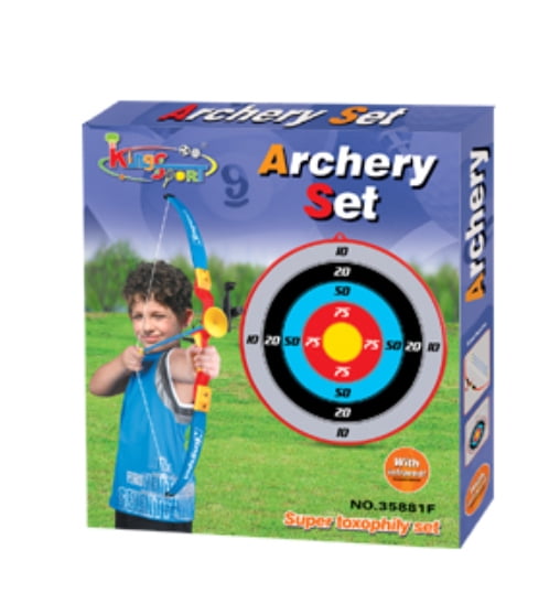 PlayWorld Giddyup! Buck's Toy Archery Bow And Arrow Set for Kids With Suction Cup Arrows And Target - Multicolor
