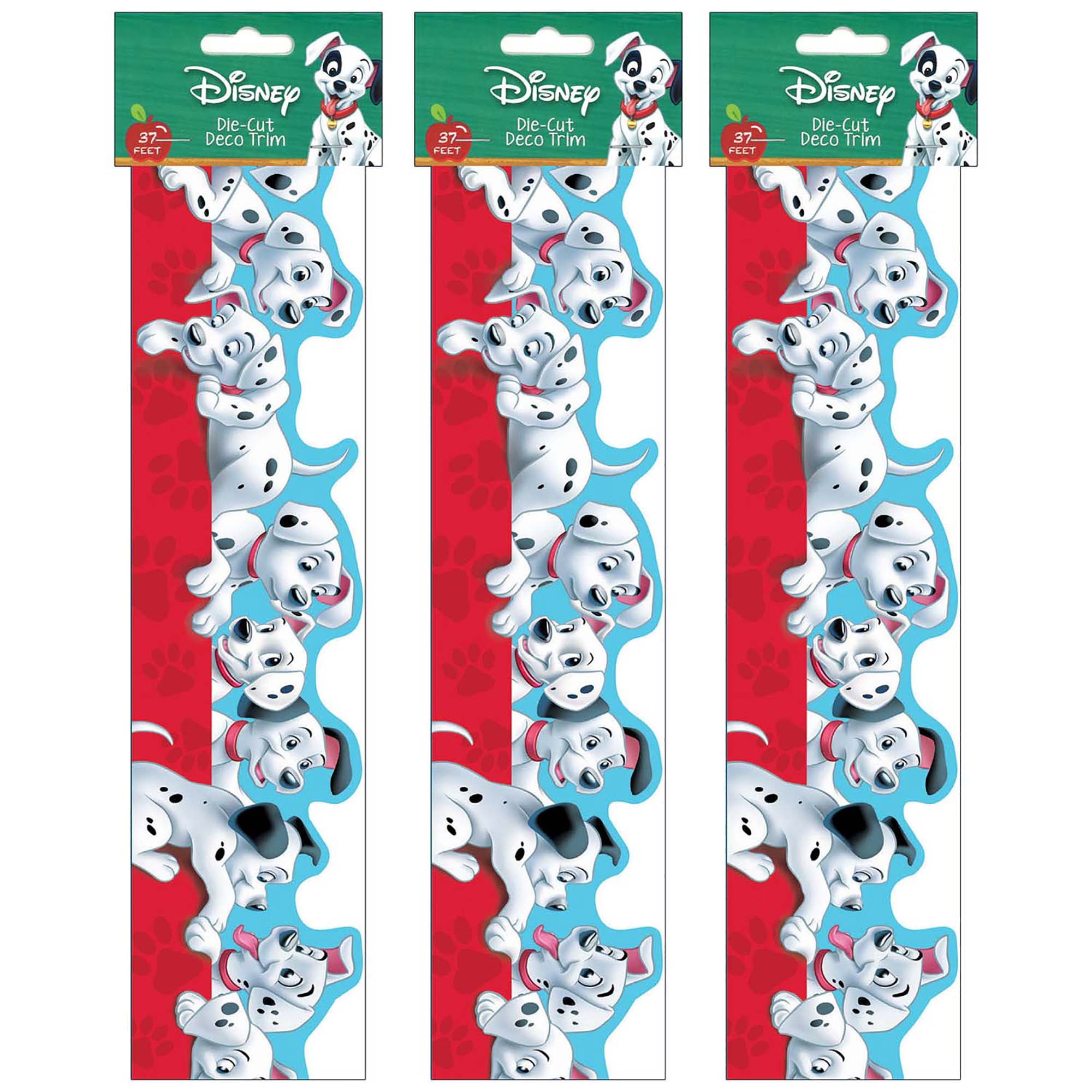 Eureka 101 Dalmatians Puppies Extra Wide Cut Deco Trim, 36 Pieces