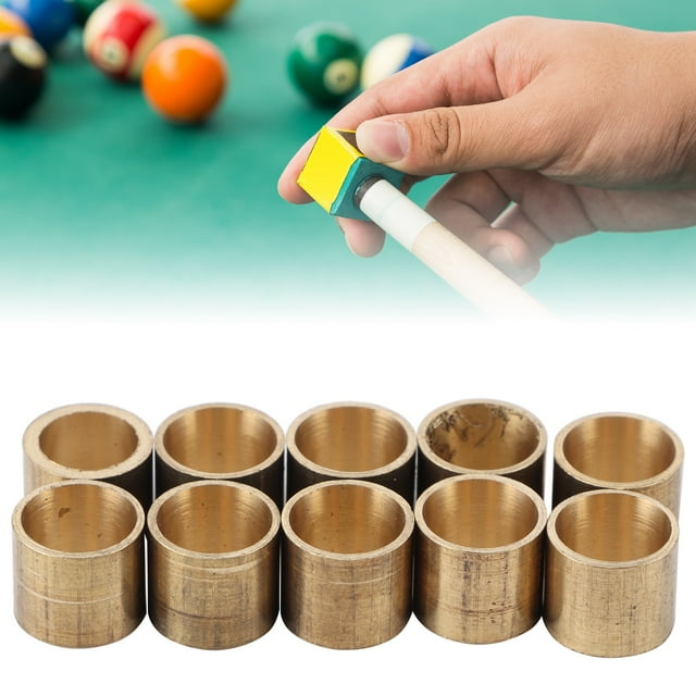 Snooker Embouts de Queue de Billard, 10 Pcs Embouts de Queue de Billard en Laiton