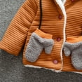 thumbnail image 5 of Odeerbi Baby Boy Girl Clothes Winter Coats Padded Hooded Cardigan Jacket With Gloves, 5 of 8