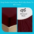 thumbnail image 4 of Universal XL V Berth 3 Piece 100% Egyptian Cotton 800TC The Best Boat V Berth Bedding Fits mattresses up to 15” Depth Durable & Easy Washable - Great Gift for Boaters ( Wine ), 4 of 4