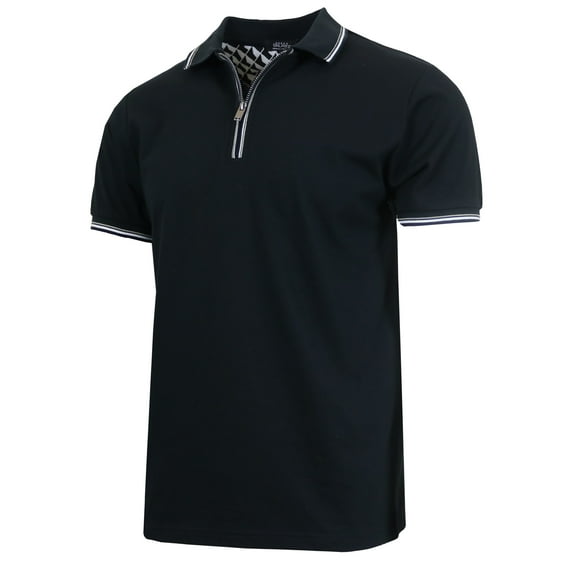 Men’s Modern Fit Polo Shirt with Zip Placket (S-2XL)