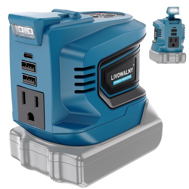 Inversor de corriente LIVOWALNY 200W DC18V a AC110V portátil
