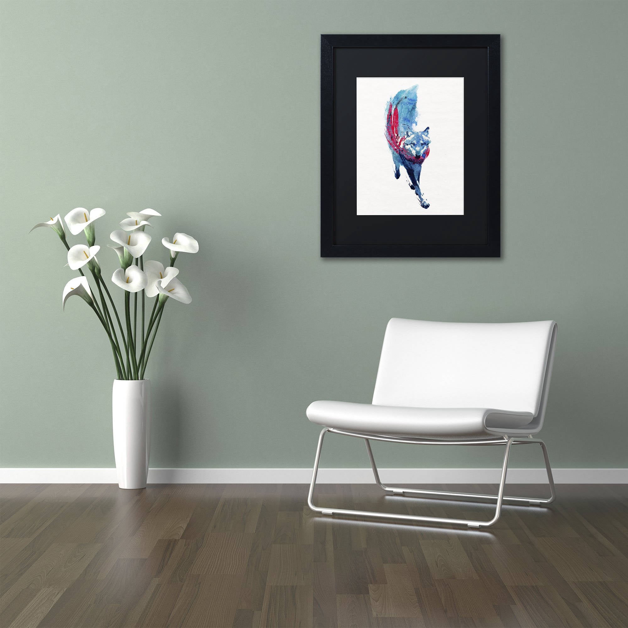 Trademark Fine Art 'Lupus Lupus I' Canvas Art by Robert Farkas, Black Matte, Black Frame