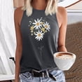 thumbnail image 2 of Wang6 Womens Plus Size Loose Fit Tank Tops Causal Sleeveless Floral Printed Tops Summer Crew Neck Graphic Tshirts Grey1 XXL, 2 of 4