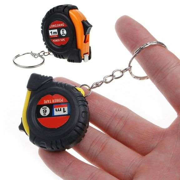 Naierhg 1m Retractable Ruler Steel Tape Measure Key Chain Mini Pocket Measuring Tool