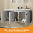 thumbnail image 6 of Craftian 36" Inch Wall Mounted Bathroom Vanity with Sink, Modern Floating Bathroom Sink Storge Cabinet , Gray, 6 of 9