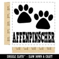 thumbnail image 2 of Affenpinscher Dog Paw Prints Fun Text Square Rubber Stamp Stamping Scrapbooking Crafting - Large 2.75in, 2 of 7