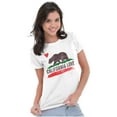 thumbnail image 3 of California CA Flag Watercolor Sketch Womens Slim Fit Graphic Tee Brisco Brands X, 3 of 5