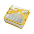 thumbnail image 2 of Zxpjkyu Pizza Delivery Bag Insulated Grocery Bag Transport Carry Hot Cold Portable Pizza Yellow 27x27x10cm, 2 of 9