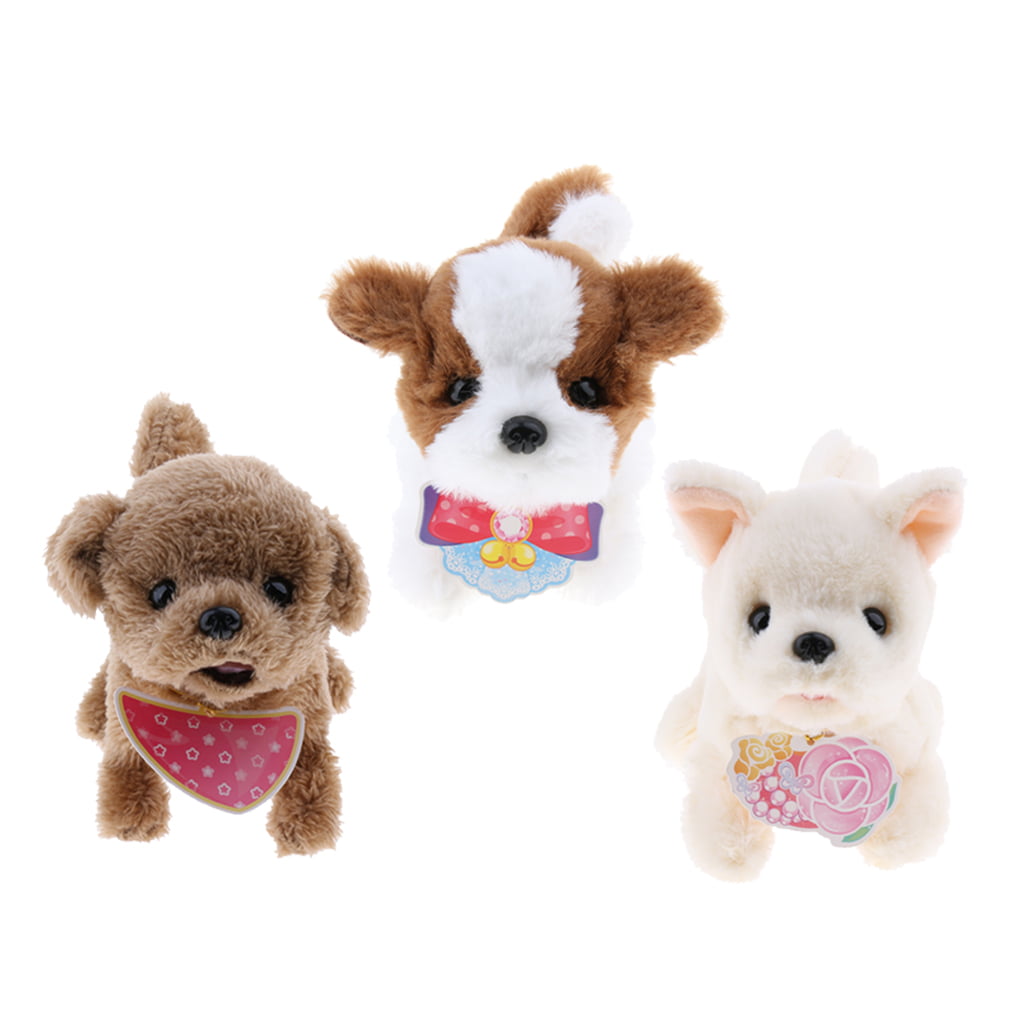 Lots 3 Electric Smart Robotic Pet Dogs Puppy Plush Toy Kids Children Gifts