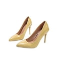thumbnail image 3 of Ymiytan Women Lightweight Dress Pump Shoes Party Anti-Slip Pointed Toe Womens Formal Fashion Sexy Stiletto Heels Light Yellow 11, 3 of 4