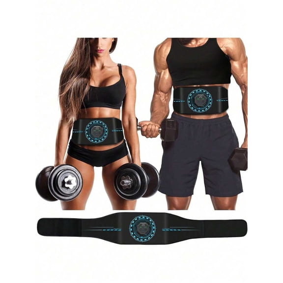 ABS Stimulator, Ab Machine, Abdominal Toning Belt Home Office Fitness Workout Equipment For Abdomen Ab Stimulator For Men And Women Blue