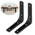 thumbnail image 2 of Bocaoying 4 Pcs Shelf Brackets Matte Black,4 Inch L Shaped Wall Brackets Heavy Duty Floating Shelf Holders,Decorative Support Brackets,Joint Angle Bracket(Black), 2 of 8