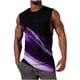 thumbnail image 1 of Camiseta sin mangas de cuello redondo para hombre, informal, a la moda, sin mangas, con estampado, cuello redondo, deportiva, de poliéster, 1 of 4