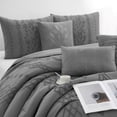 thumbnail image 2 of Amalthea 7 Piece Comforter Set, Queen, Grey, 2 of 4