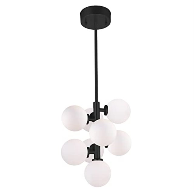 CWI Lighting Arya 8 Light Pendant With Black Finish