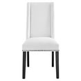thumbnail image 6 of Modway Baron Solid Wood and Polyester Fabric Dining Chair in White, 6 of 8