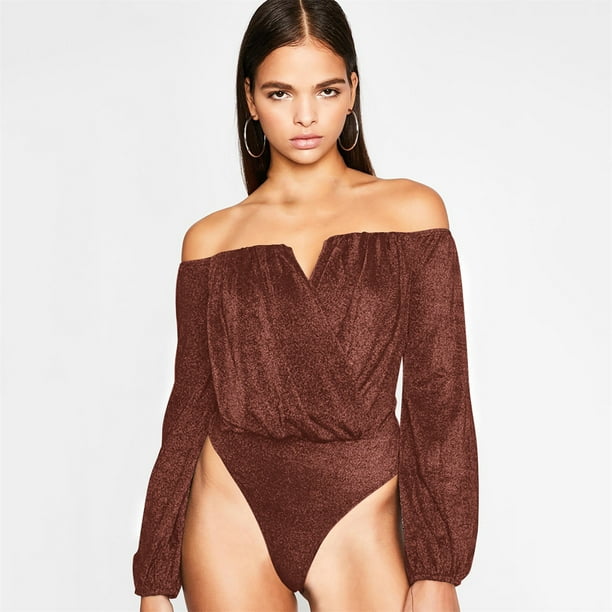 ICHUANYI Liquidación Mono plisado de hombro de manga larga sexy de moda para mujer ICHUANYI WER202308244239