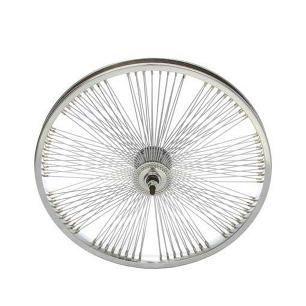 20" Fan 144 Spoke Front Wheel 14G Chrome. Bicycle wheel
