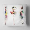 thumbnail image 2 of Designart Fashion Girls Posing - Contemporary Throw Pillow - 18x18, 2 of 5