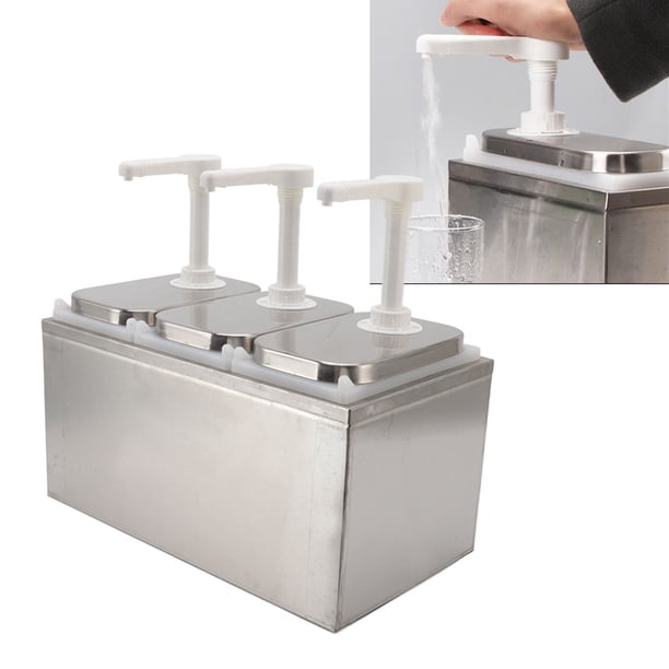 Dispensador De Bomba De Condimentos, Dispensador De Bomba De Jarabe De Plástico Y Acero Inoxidable De Grado Alimenticio Con Resorte, Dispensador De Salsa Ketchup, Mostaza, Miel,