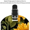 thumbnail image 4 of Square 2Pack PU Leather Sunflower Cruise Luggage Tag with Privacy Cover and Name ID Tag for Travel Handbags Backpacks Luggage Tags, 4 of 6