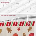 thumbnail image 6 of Christmas Shower Curtain Gingerbread Man Bathroom Curtains with Hooks, Waterproof Fabric Candy Cane Linen Red Stripes Bath Shower Curtains Set for Bathroom Bathtubs Xmas Decor 72x72 Inch, 6 of 9