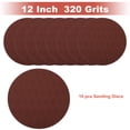thumbnail image 4 of Discos de Lija Redondos de 12 Pulgadas con Gancho y Bucle - 10 PCS 320 Grit, 4 of 8