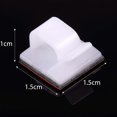 thumbnail image 2 of 100 Pieces Mini Outdoor Cable Clips with Adhesive Tapes Light Clips Decoration Clips Self Adhesive Hooks Wire Holder for Fairy Light (White, Small), 2 of 4