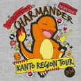 thumbnail image 2 of Men's Pokemon Charmander Kanto Tour  Graphic Tee Athletic Heather X Large, 2 of 5