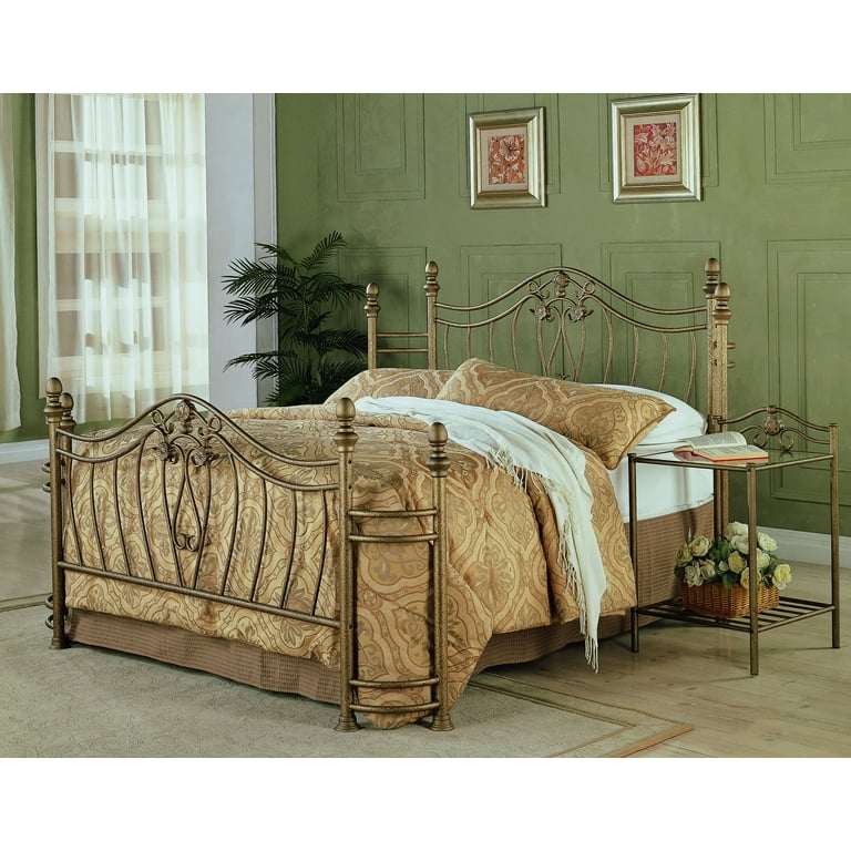 Sydney Eastern King Bed Antique Brushed Gold