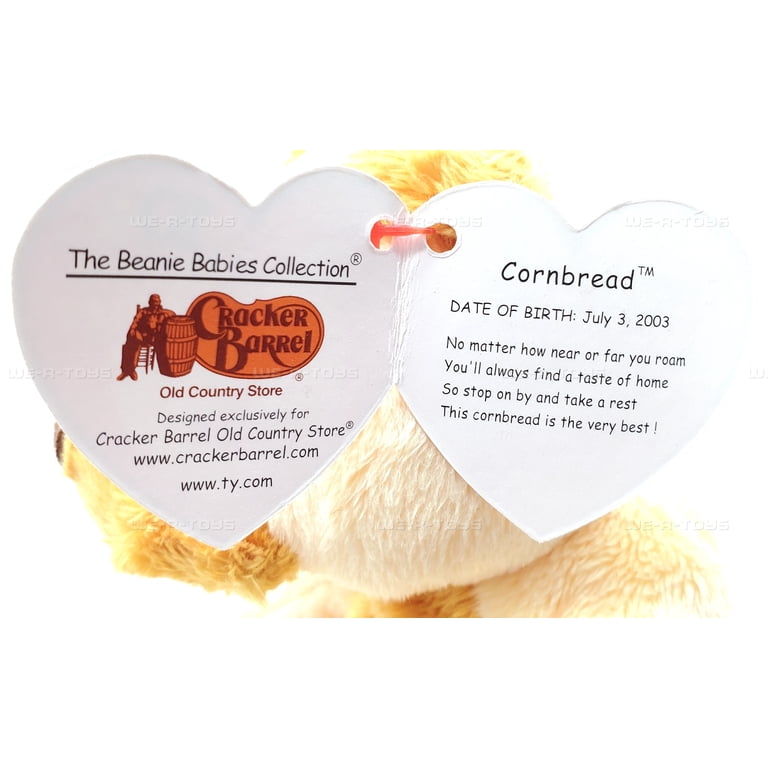 Ty Beanie Babies Cornbread the Bear - Cracker Barrel Exclusive