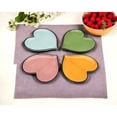 thumbnail image 2 of Ceramic Heart-Shaped Rainbow Plates Set 5.25 Inch Assorted Colors, 2 of 4